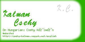 kalman csehy business card